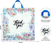 CTCX Logo personnalisé imprimé Boutique PE-BD poignée découpée merci transporteur en plastique cadeau sacs à provisions pour les petites entreprises de détail