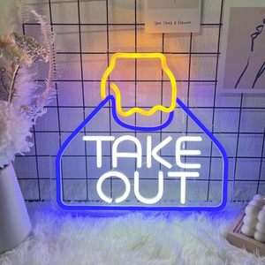 Take Out Letreros Neon LED indoor hanging ambient light shop <b>sign</b> wall decoration light entrance indicator light luminous <b>sign</b> - Product Image 4