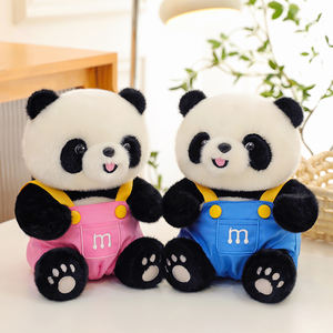 Lindo Peluche de <span class=keywords><strong>Panda</strong></span> con Overol de M&M's, Juguete de Peluche Corto Relleno de Algodón PP, Peluche Súper Suave, Venta al por Mayor y al Detal - Product Image 5