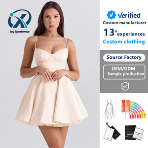 OEM abiti corti Casual da ballo donna eleganti produttori di abbigliamento personalizzato eco-friendly in pizzo con paillettes - Product Image 1