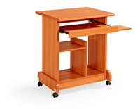 Bureau d'ordinateur en bois de style minimaliste marron, design ancien, en promotion