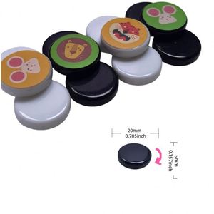 Accessoires de jeu en plastique de 20 mm avec motif imprimé UV, jetons de jeu, fabricant, vente en gros, pièces de dames personnalisées en couleur - Product Image 3