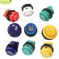 10 boutons d'arcade en plastique de 28 mm par sac, boutons Sanwa avec écrou, bouton poussoir pour console de jeu d'arcade, joystick DIY, marque Yinglucky