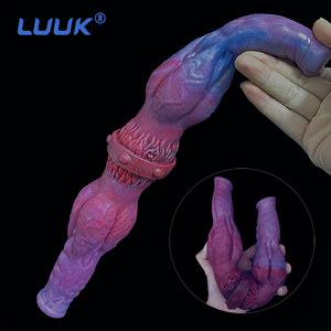Trend produkte 2022 LUUK weibliche Masturbation Doppelkopf realistische Hund <span class=keywords><strong>Penis</strong></span> Tier <span class=keywords><strong>Dildo</strong></span> Lesben erotische Dildos für Frauen - Product Image 5