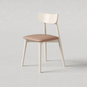 Construction en bois massif chaises <span class=keywords><strong>dinette</strong></span> confortables siège rembourré en mousse dossier courbé chaises de salle à manger modernes Accent chaises - Product Image 4