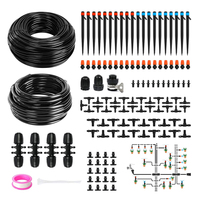 Kit d'irrigation goutte à goutte pour plantes Hantechn PE 135 pièces, installation facile, avec goutteurs réglables et micro-tuyaux