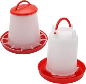 1.5kg mangeoires automatiques rouges pour poussins mangeoire à volaille pour poulet canard caille mangeoire à poulet en plastique - Product Image 1