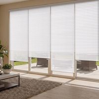 Stores plissés temporaires en tissu non tissé 90cm*180cm pour fenêtres intérieures, occultants, sans outils, découpables sur mesure, adhésifs, pour l'intimité