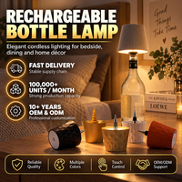 Lampe de table sans fil moderne à LED pour bouteille de vin, lumière portable rechargeable pour restaurant, bar et décoration intérieure, lumière de bar sans fil intégrée