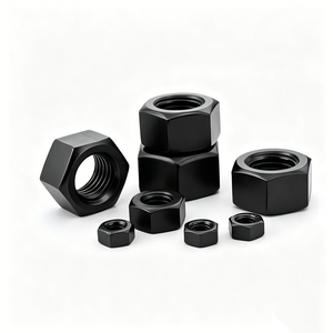 Tuercas Hexagonales Premium con Acabado de Óxido Negro, Elementos de Fijación de Alta Resistencia para Proyectos de Muebles y Ferretería - Product Image 1