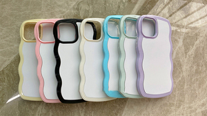 เคสโทรศัพท์มือถือแบบระเหิด3D ลายคลื่น DIY สำหรับ iPhone 14 Pro 15 PRO MAX 11 13 12