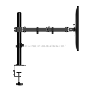 Cơ khí thép máy tính duy nhất màn hình gắn cánh tay linh hoạt bàn gắn màn hình khung đứng màu đen - Product Image 5