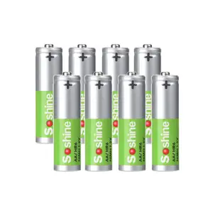 Lot de 8 Batteries rechargeables AA, Recharge jusqu'à 1000x, capacité Standard 2000 mAh, préchargées