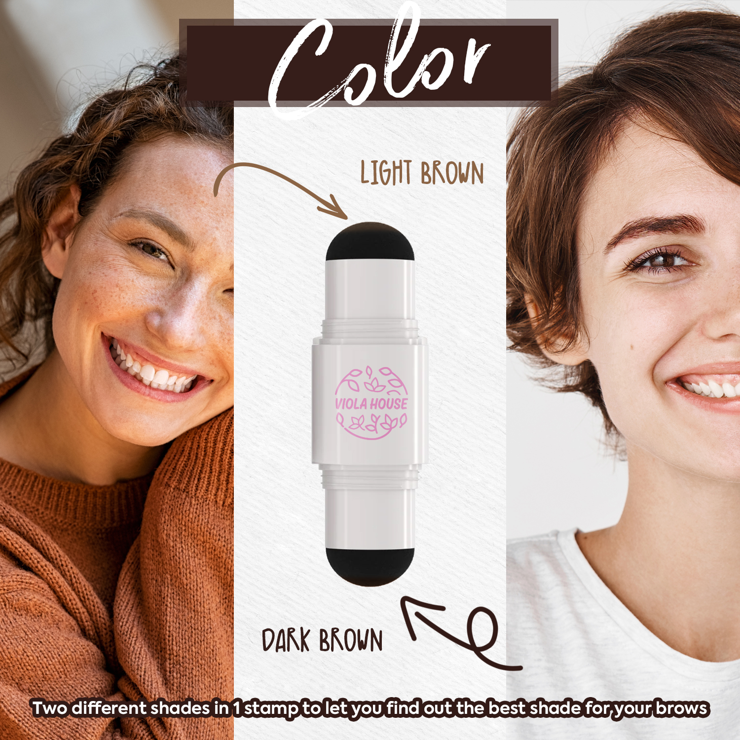 marron clair et marron foncé
