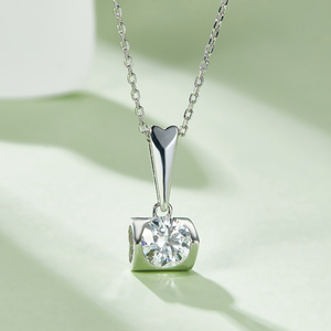 Ensemble de bijoux pour femmes, boucles d'oreilles et collier S925 <span class=keywords><strong>Kiss</strong></span> of Angel, diamant cultivé en laboratoire de 1 à 3 carats, qualité VVS - Product Image 3