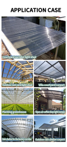 JXH sicurezza antincendio grondaia cresce trasparente pulito pannello del tetto tegola in policarbonato Pvc resina - Product Image 5