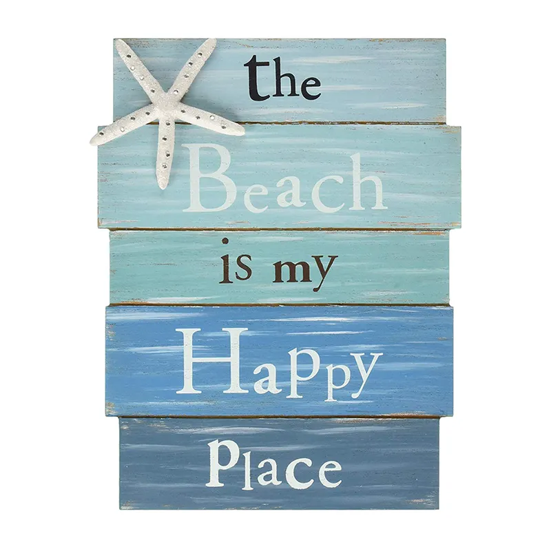 Nautical Wooden Wall Hanging Beach Decor Plaque