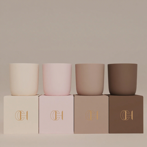 Bois mèches <span class=keywords><strong>ciment</strong></span> vide bougie parfumée cire faisant luxe Unique écologique à la main saint valentin pâques conteneur pot - Product Image 2