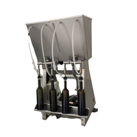 Machine de remplissage semi-automatique à 6 têtes pour le remplissage et le bouchage de bouteilles de vin à petite échelle
