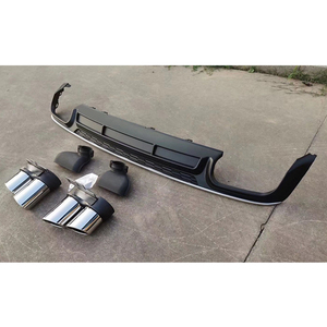 <span class=keywords><strong>S</strong></span>-<span class=keywords><strong>line</strong></span> e versione normale aggiornamento diffusore paraurti posteriore con tubo di scappamento per <span class=keywords><strong>Audi</strong></span> A6 C8 a S6 stile 2019-2024 - Product Image 3