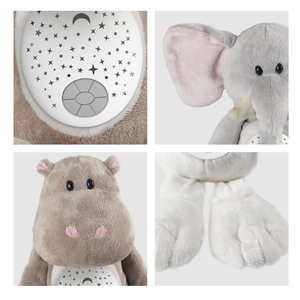 Veilleuse musicale en forme d'éléphant, peluche, projecteur d'étoiles, machine à berceuses, jouet apaisant <span class=keywords><strong>pour</strong></span> bébé, couverture douce <span class=keywords><strong>pour</strong></span> le sommeil - Product Image 4