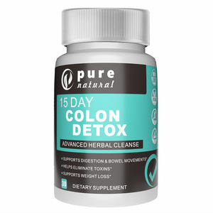 Pílulas Detox Orgânicas Por Atacado, Contendo Fibras e Probióticos em Cápsula, Limpador de Cólon para Limpeza de 15 Dias do Intestino e Cólon - Product Image 1