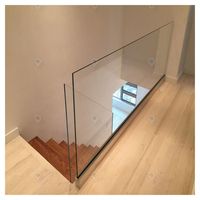 Rampe en verre à profil en U à performance longue durée avec base en U et verre trempé de sécurité pour balcon