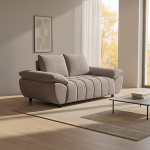 Sofá de Tela con Respaldo Ajustable hacia Adelante y hacia Atrás, Se Convierte <span class=keywords><strong>en</strong></span> Sofá <span class=keywords><strong>Cama</strong></span>, Sofá Multifuncional y Transformable - Product Image 3