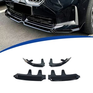 ลิ้นกันชนหน้าสำหรับ BMW X3 G45 รุ่น MP ปี 2025-2026 แบบ 4 ชิ้น สีดำเงา ABS - Product Image 1