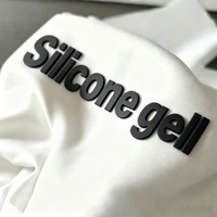 Autocollants de transfert thermique en silicone personnalisés pour T-shirts, avec logo et nom imprimés en 3D, en caoutchouc, pour presse à chaud, vente en gros