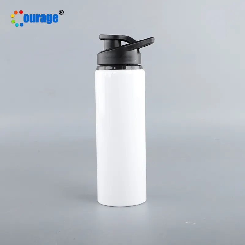 coated 750ml aluminum custom logo sublimation water bottle blank