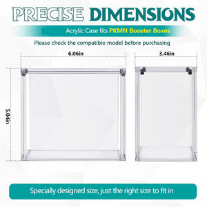 CUSTOM High Quality <b>Clear</b> Poke Mon Acrylic <b>Box</b> Lid Acrylic Poke Mon Booster <b>Box</b> - Product Image 4
