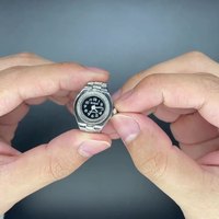 Vintage Punk Y2K doigt montre anneaux pour femmes hommes alliage montres élastique extensible romain Quartz Mini montre anneaux Anillos cadeau