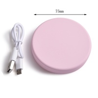 Miroir de maquillage compact rose mignon à LED double face, idéal pour la poche – Meilleure vente