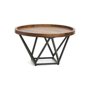 Table basse ronde en bois massif de style moderne de luxe Design unique pour bureau à domicile et restaurants Plusieurs tailles disponibles - Product Image 1