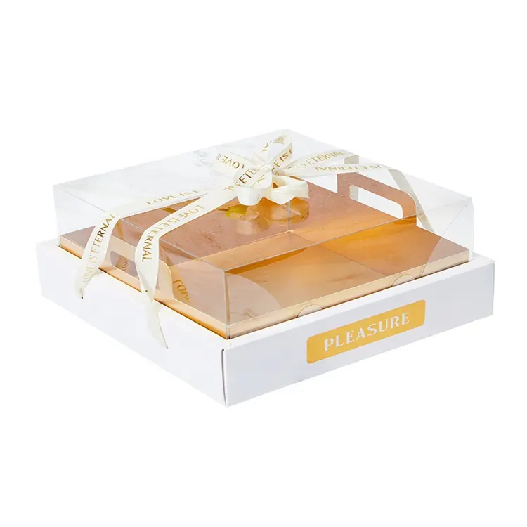 Clear 4/9 grid Donuts Pastry Baking Box Food Packaging Cake Dessert Box With Transparent Window