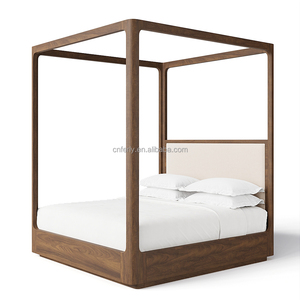 Hot Bán Tán Khung Giường Sang Trọng Khách Sạn Hiện Đại Thiết Kế Cổ Điển Nhà Đồ Nội Thất Phòng Ngủ Vua Kích Thước Bộ Giường Gỗ - Product Image 2