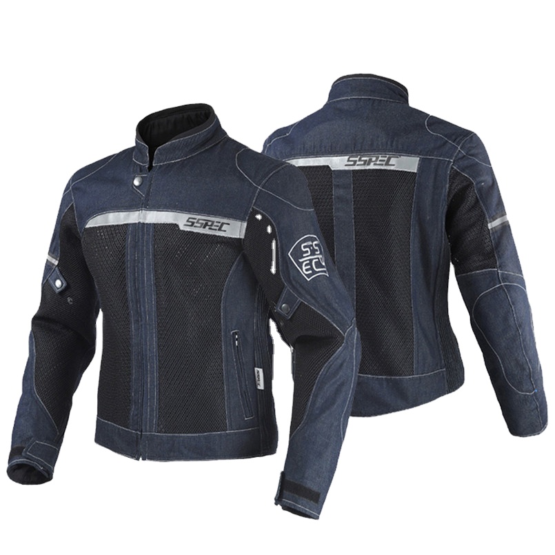 Куртка мужская джинсовая для езды на мотоцикле, уличная одежда для мотокросса, гоночная верхняя одежда с защитным снаряжением, 5 шт.