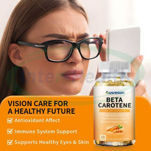 Cápsulas Blandas de Betacaroteno de Marca Privada Ausreson, Vitamina para los Ojos, Producto Blanqueador de la Piel, Suplemento Natural, Cápsulas Blandas de Betacaroteno - Product Image 2