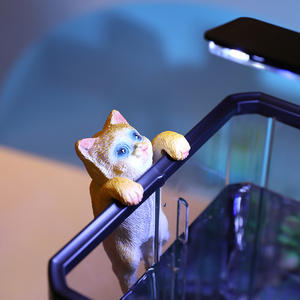 <strong>Tropical</strong> <strong>Small</strong> Desktop Rectangular <strong>Fish</strong> <strong>Tank</strong> for Shrimp Guppy Transparent Plastic Light Filter Silent Breeding Home Aquarium - Product Image 2