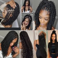 Cheveux humains en vrac pour tresses bohèmes, 100 % naturels, sans trame, cuticules alignées, noir naturel pour tressage