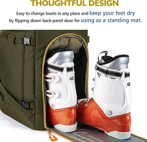 Usine OEM/ODM, vente en gros de sacs à dos de voyage robustes, sacs à dos de <span class=keywords><strong>ski</strong></span> pour sécuriser les skis, les bottes, les lunettes, le <span class=keywords><strong>casque</strong></span> et la veste, sports de plein air - Product Image 4