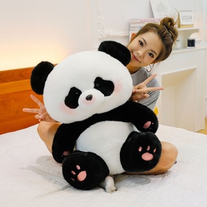Black and White Cat-shaped Plush <b>Toy</b>, Cute Black and White cat Pillow Ornament, Suitable for Home Decoration, Festival Gift - Product Image 2