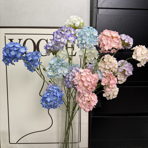 Bouquet d'hortensias artificiels Jinxi, fleurs en soie, décoration de mariage, aspect réaliste, utilisation en extérieur - Product Image 2