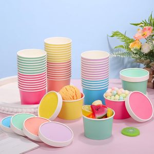 Gobelets jetables personnalisés avec logo imprimé, double paroi, 5oz, 8oz, 10oz, 12oz, 16oz, en papier recyclé de qualité alimentaire pour pudding, sundae, gelato et crème glacée - Product Image 6