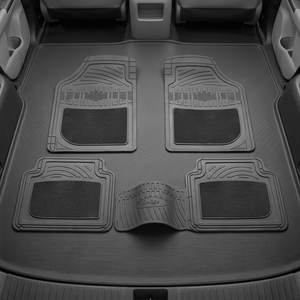 Fiat Idea 3D Universal Fit Floor Mat Gray Half Carpet Full Rubber One Size - Product Image 3