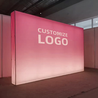 Multi-tailles, adapté à la publicité, impression personnalisée, boîte à lumière LED rétroéclairée, portable, salon professionnel, toile tendue