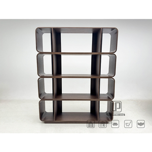 Mueble de Madera Rectangular Marrón para Exhibición de Vino, Moderno, para Sala de Estar u Oficina, Suministro Directo de Fábrica Foshan - Product Image 1