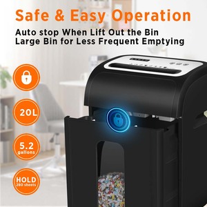 Automatic P4 Security 20L Cross Cut 125 Sheets Auto Feed Heavy Duty <strong>Shredder</strong> <strong>Paper</strong> for Commercial Office Home CE Certified - Product Image 6
