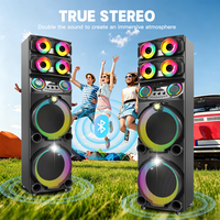 Sistema de Altavoces Subwoofer de Gran Formato, Modelo Destacado, con Luz RGB Multianillo, Emparejamiento TWS BT 5.3, para Fiestas al Aire Libre en el Patio Trasero
